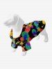 Pet's Colorful Pineapple Paint Splatter Print Hawaii Shirt -  