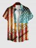 Patriotic American Flag Newspaper Print Plus Size Matching Outfit For Couples -  