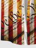 Patriotic American Flag Newspaper Print Plus Size Matching Outfit For Couples -  