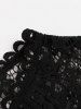Floral Lace Panel Patchwork Zipper Sleeveless Vintage Dress -  
