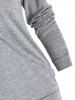 Heather Surplice Plunging Neck Long Sleeve Knitwear -  