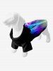 Pet's Colorful Glitter Ombre Fall Moon Butterfly Print Hawaii Button Shirt -  