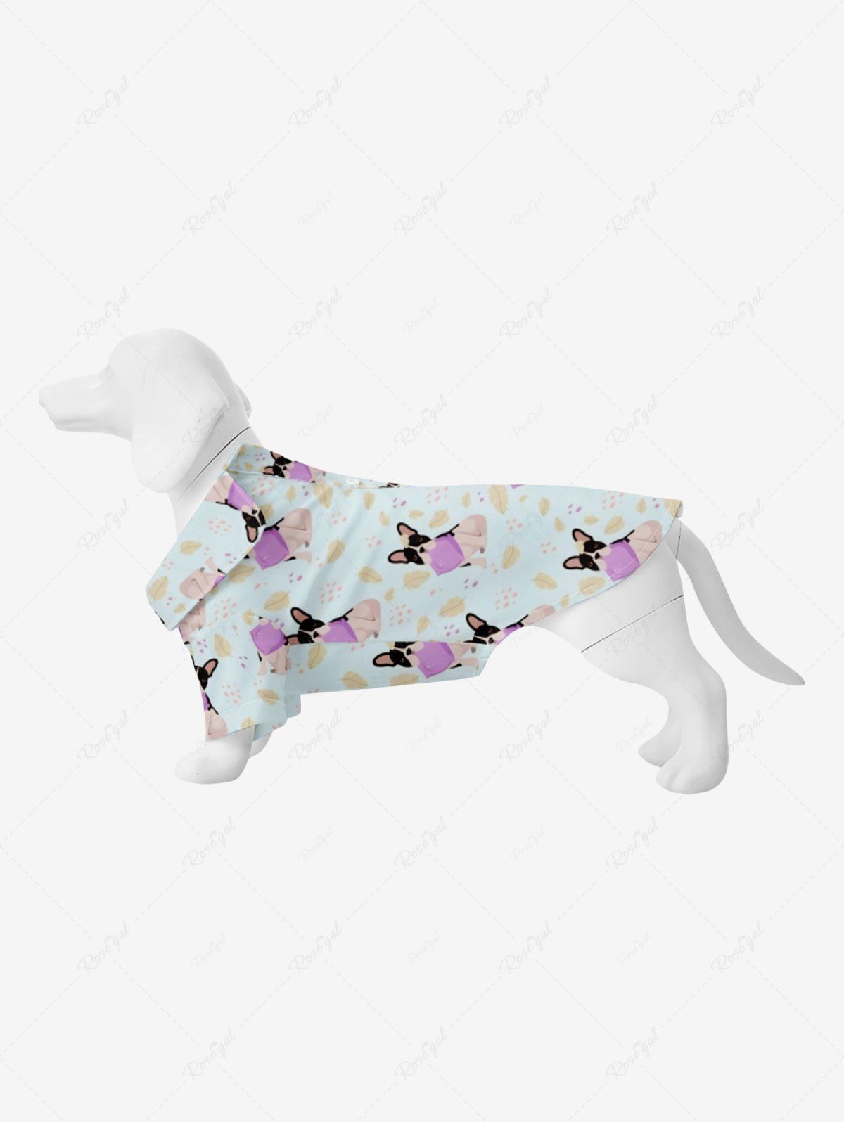 Unique Pet's Dog Leaf Print Hawaii Shirt  