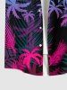 Ombre Coconut Tree Palm Leaf Print Plus Size Matching Hawaii Beach Outfit For Couples -  