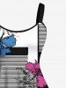 Flower Striped Colorblock Scarf Graphic Print Plus Size Matching Set For Couples -  