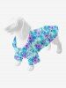 Pet's Tropical Leaf Flower Print Hawaii Shirt -  