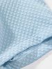 Men's Matching Two Piece Co Ord Solid Color Textured Button Up Short Sleeves Shirt and Drawstring Casual Shorts Set -  