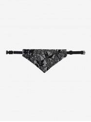 Pet's Lace Floral Push Buckle Waterproof Bandana Bibs -  