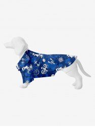 Pet's Sailboat Lobster Anchor Shell Octopus Print Button Shirt -  
