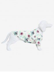 Pet's Snails Butterfly Flowers Print Hawaii Top -  