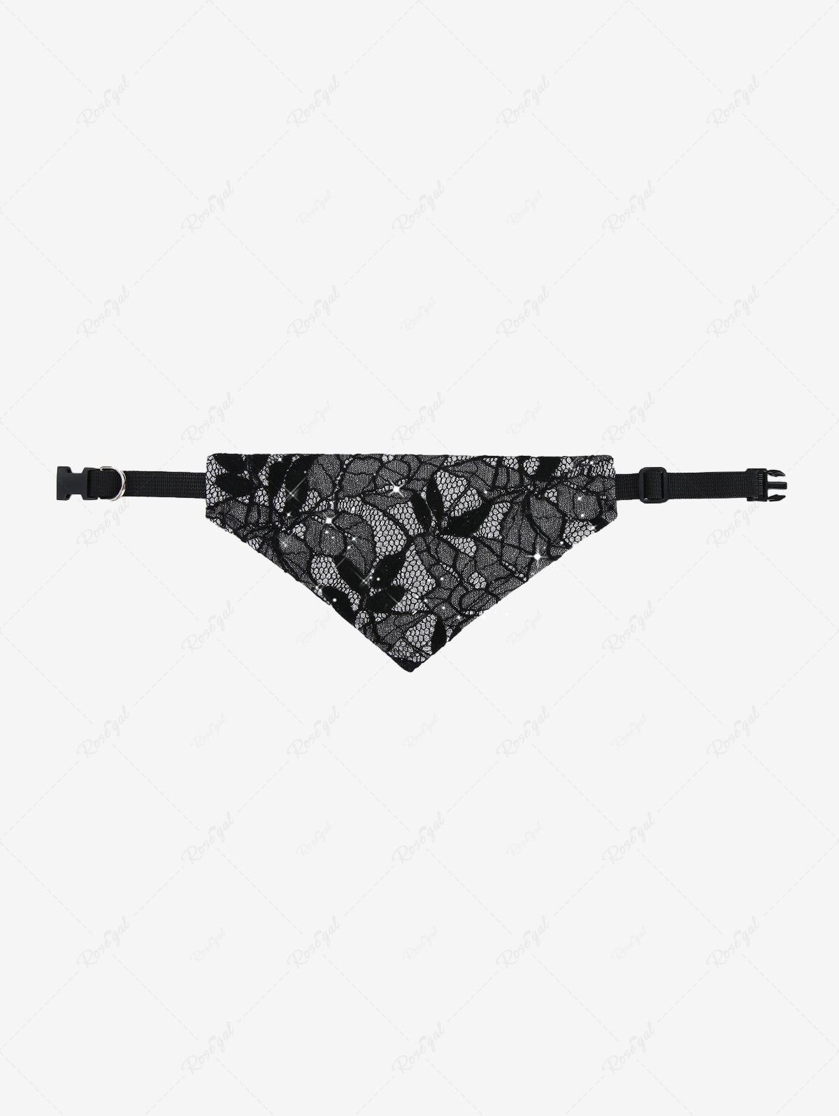 Fashion Pet's Lace Floral Push Buckle Waterproof Bandana Bibs  