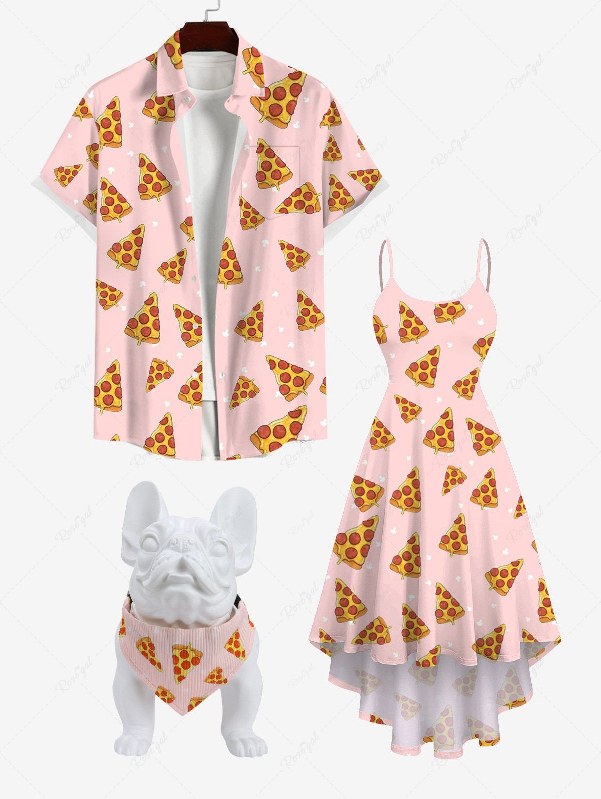 Suite de Maillot de Doigt Lustrés en Forme de Chien Coulissant Rose clair 