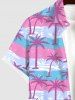 Tropical Coconut Tree Bubble Colorblock Print Hawaii Dog and Owner Matching Outfits -  