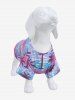 Tropical Coconut Tree Bubble Colorblock Print Hawaii Dog and Owner Matching Outfits -  