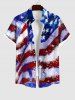 Patriotic American Flag Tie Dye Print Plus Size Matching Outfit For Couples -  