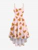Pizza Print Plus Size Matching Set For Couples -  