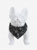 Pet's Lace Floral Push Buckle Waterproof Bandana Bibs -  