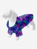 Pet's Colorful Coconut Leaves Print Hawaii Button Shirt -  