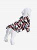 Pet's Skulls Ink Painting Patriotic American Flag Print Button Shirt -  