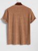 Men's Jacquard Flocking Casual Short Sleeves T-Shirt -  