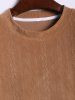 Men's Jacquard Flocking Casual Short Sleeves T-Shirt -  