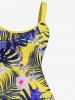Suite de Maillot de Doigt Lustrés en Forme de Fleur Tropicale et Feuille Tropicale pour Chien Style Hawaïen - Multi-A 