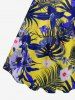Suite de Maillot de Doigt Lustrés en Forme de Fleur Tropicale et Feuille Tropicale pour Chien Style Hawaïen - Multi-A 