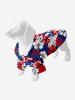 Tropical Hibiscus Flower Palm Tree Leaf Print Hawaii Dog and Owner Matching Outfits -  