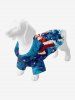 Suite de Mètre pour Chien Domestique Motif Aigle et Drapeau Américain - Multi-A 