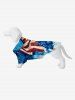 Suite de Mètre pour Chien Domestique Motif Aigle et Drapeau Américain - Multi-A 
