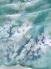 Plus Size Flower Tie Dye Print Lace Up 2 in 1 A Line Cottagecore Dress -  