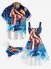 Pet's Patriotic American Flag Eagle Print Shirt -  