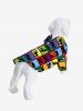 Pet's Colorful Plaid Colorblock Animal Zoo Print Button Shirt -  