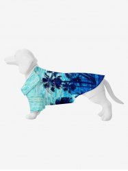 Pet's Coconut Tree Ombre Print Hawaii Shirt -  