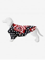 Pet's Patriotic American Flag Print Shirt -  