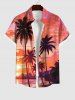Coconut Tree Sea Beach Dusk Print Hawaii Dog And Owner Matching Outfits -  