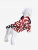 Striped Ribbon Patriotic American Flag Print Dog And Owner Matching Outfits -  