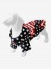 Striped Ribbon Patriotic American Flag Print Dog And Owner Matching Outfits -  