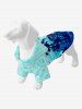 Coconut Tree Sea Waves Ombre Print Hawaii Dog and Owner Matching Outfits -  