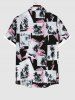 Plus Size Tropical Coconut Tree Photos Print Hawaii Shirt For Men -  