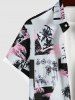 Plus Size Tropical Coconut Tree Photos Print Hawaii Shirt For Men -  