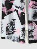 Plus Size Tropical Coconut Tree Photos Print Hawaii Shirt For Men -  