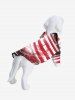 Pet's Patriotic American Flag Paint Splatter Print Shirt -  