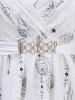 Plus Size Rose Flower Print Lace Trim Ruffles Surplice Buckle Tank Top -  