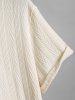 Men's Geometric Knit Jacquard Textured V-neck Short Sleeves T-shirt -  