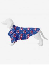 Pet's Patriotic American Flag Cherry Stars Print Shirt -  