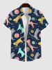 Cat Bubble Moon Planet Galaxy Butterfly Print Plus Size Matching Set For Couples -  