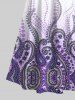 Octopus Paisley Flowers Print Plus Size Matching Hawaii Beach Outfit For Couples -  