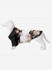 Rose Flower Colorblock Print Hawaii Dog and Owner Matching Outfits -  