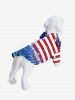 Patriotic American Flag Sparkling Sequin 3D Print Dog and Owner Matching Outfits -  